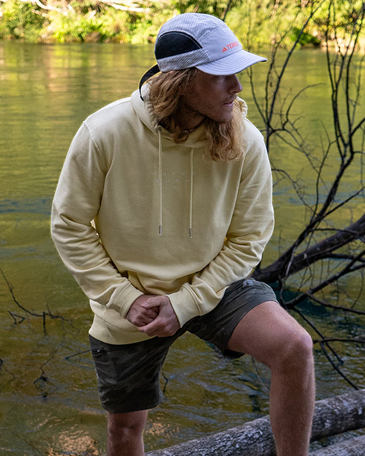 WAVES RUSH IN BUTTER brushed organic cotton unisex hoodie