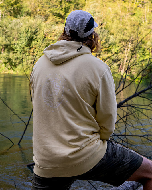 WAVES RUSH IN BUTTER brushed organic cotton unisex hoodie