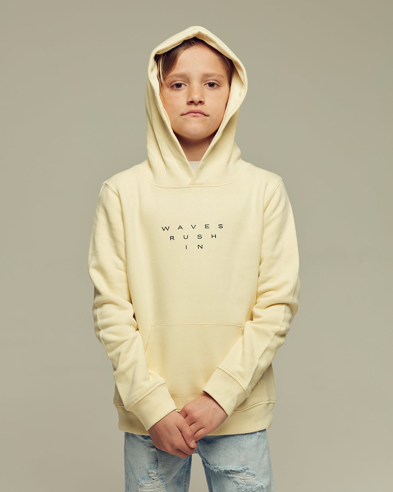 SURFER TURTLE kids' brushed organic cotton hoodie