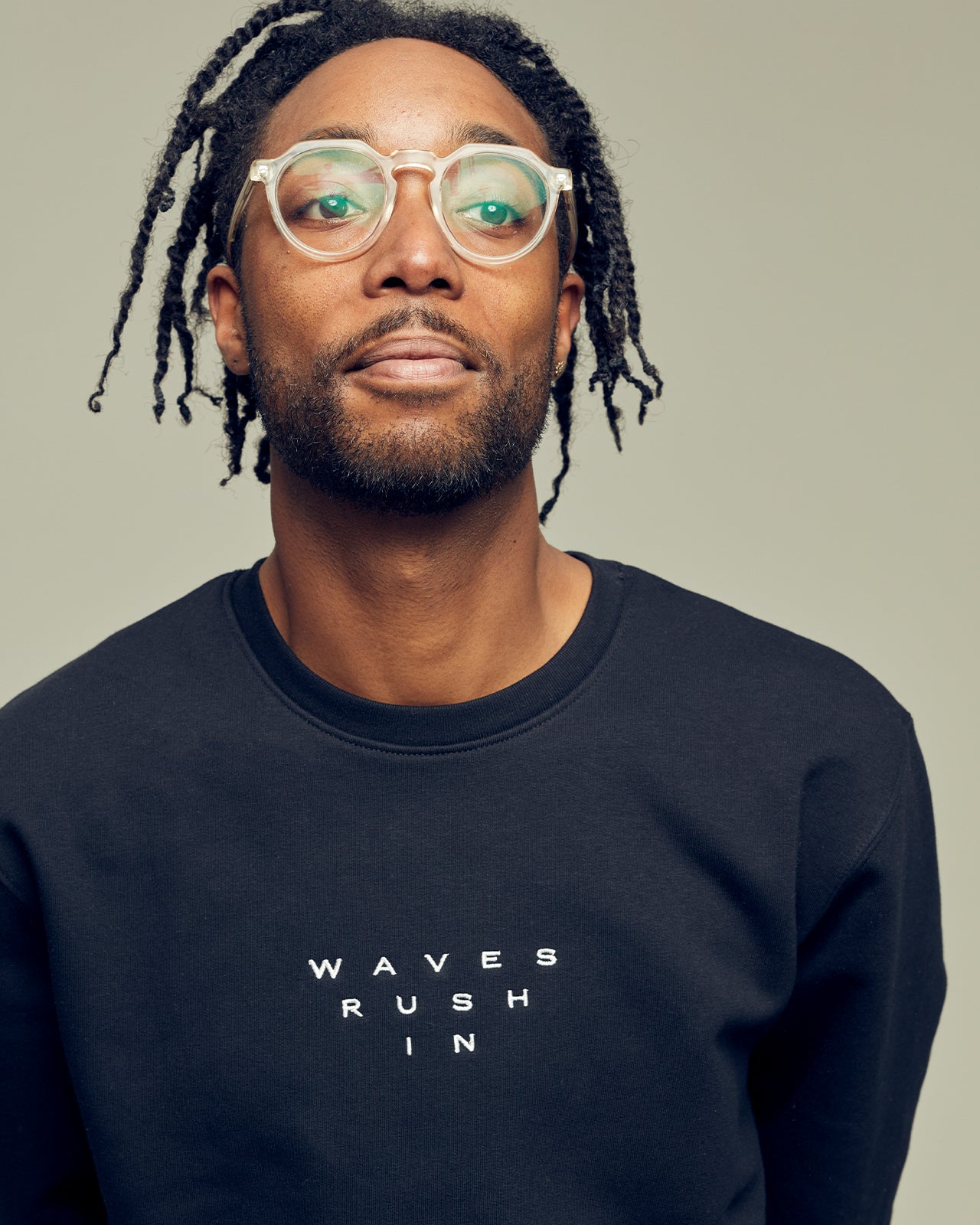 WAVES RUSH IN organic combed cotton unisex sweatshirt
