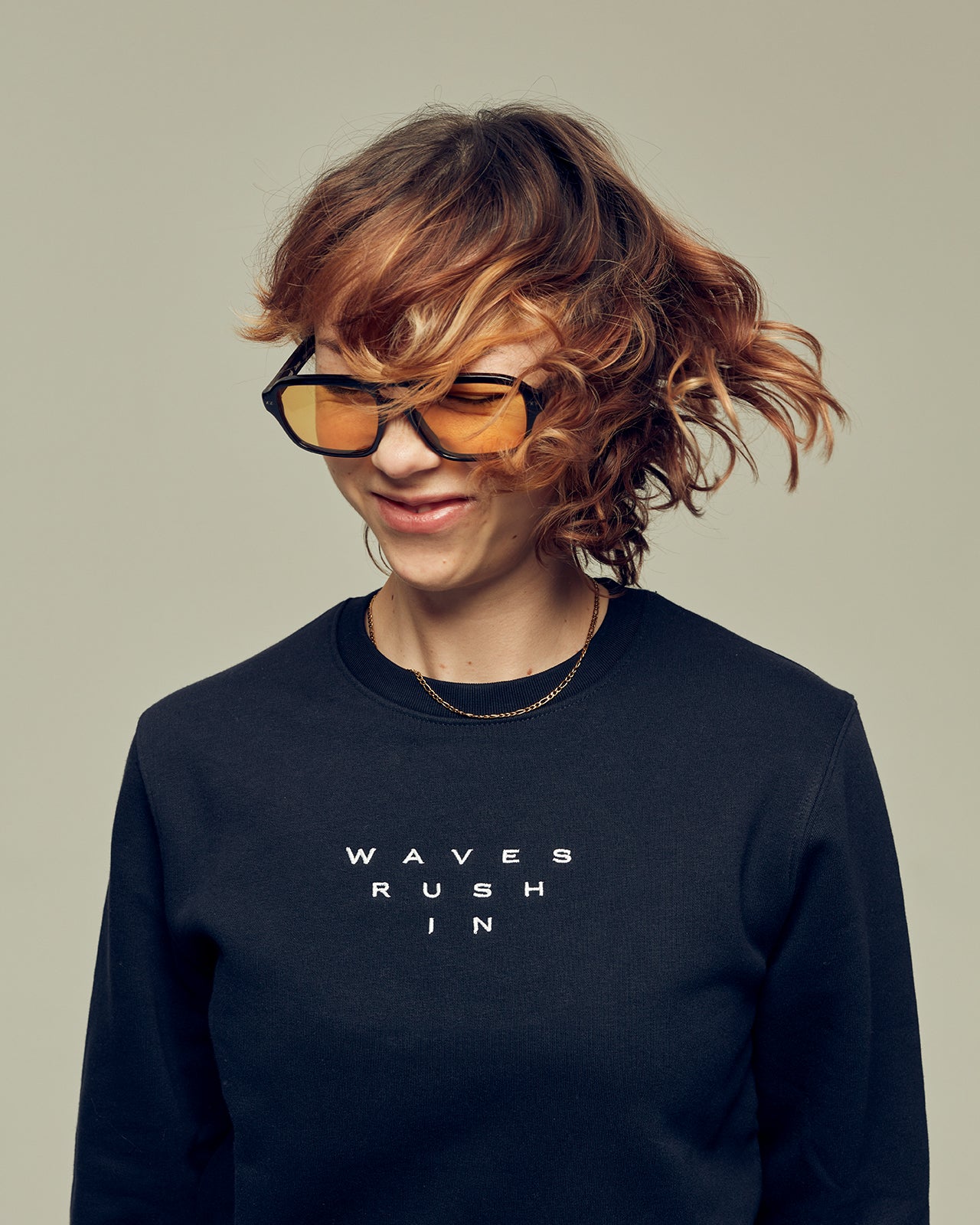 WAVES RUSH IN organic combed cotton unisex sweatshirt