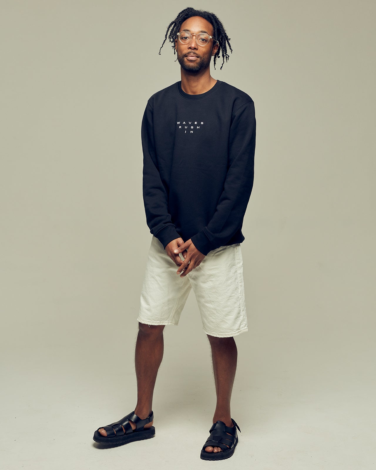 WAVES RUSH IN organic combed cotton unisex sweatshirt