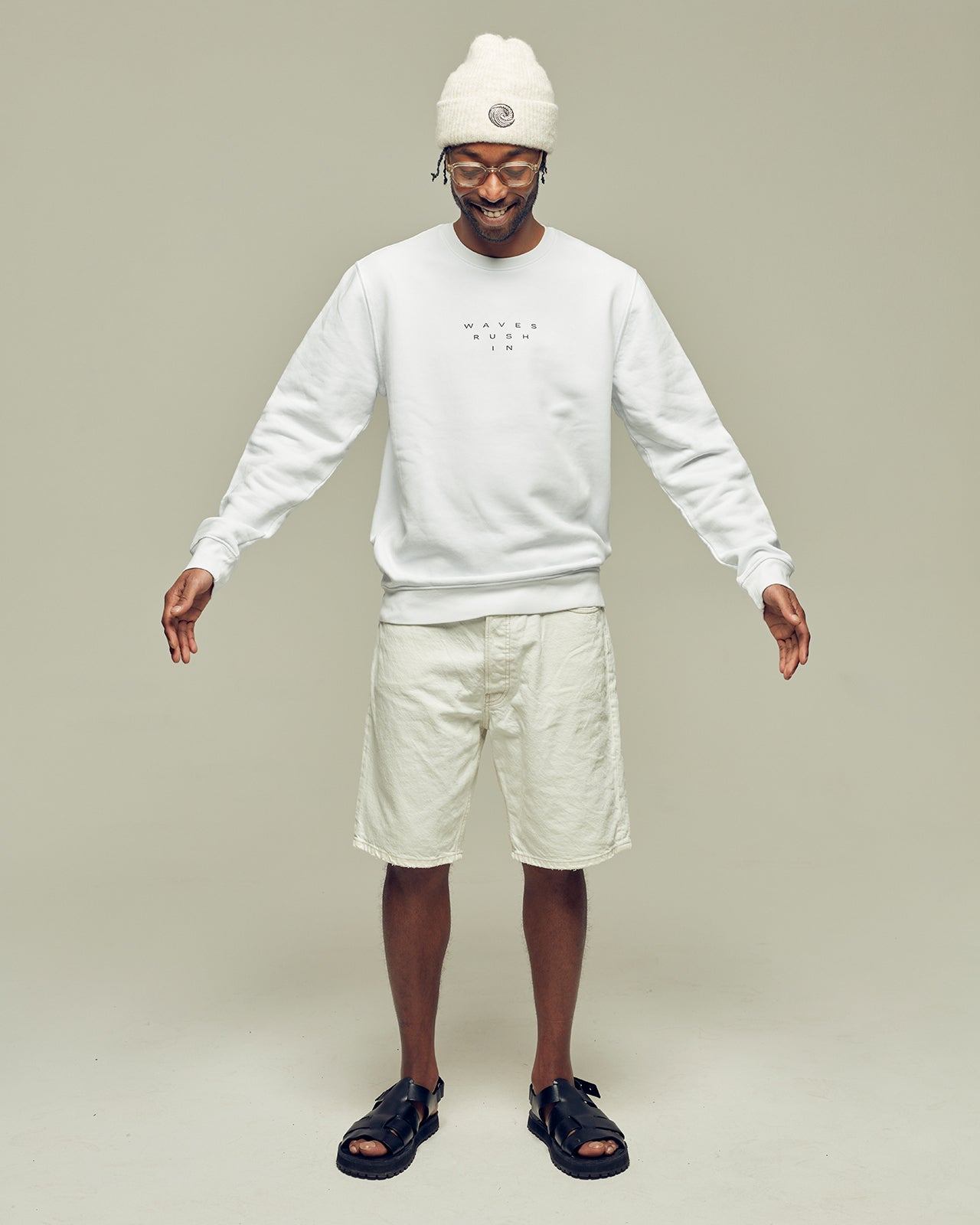 WAVES RUSH IN organic combed cotton unisex sweatshirt