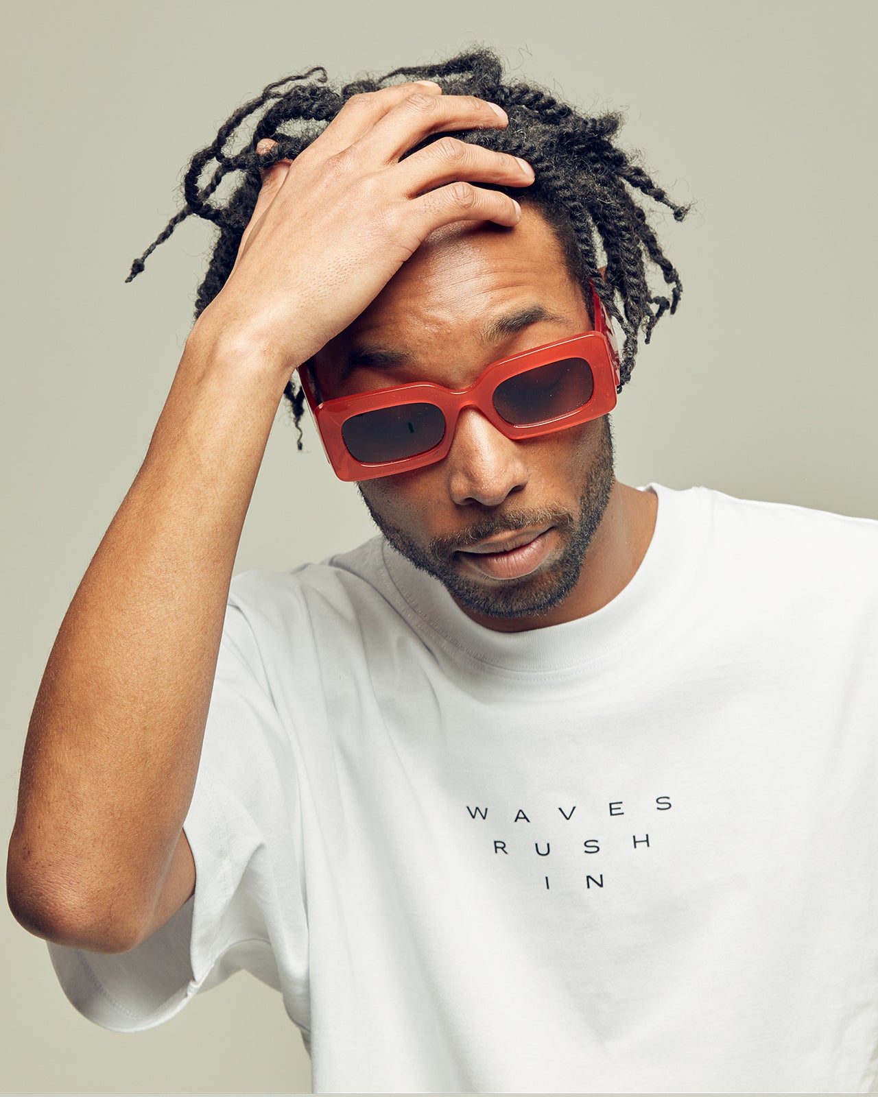 WAVES RUSH IN oversized organic cotton unisex t-shirt