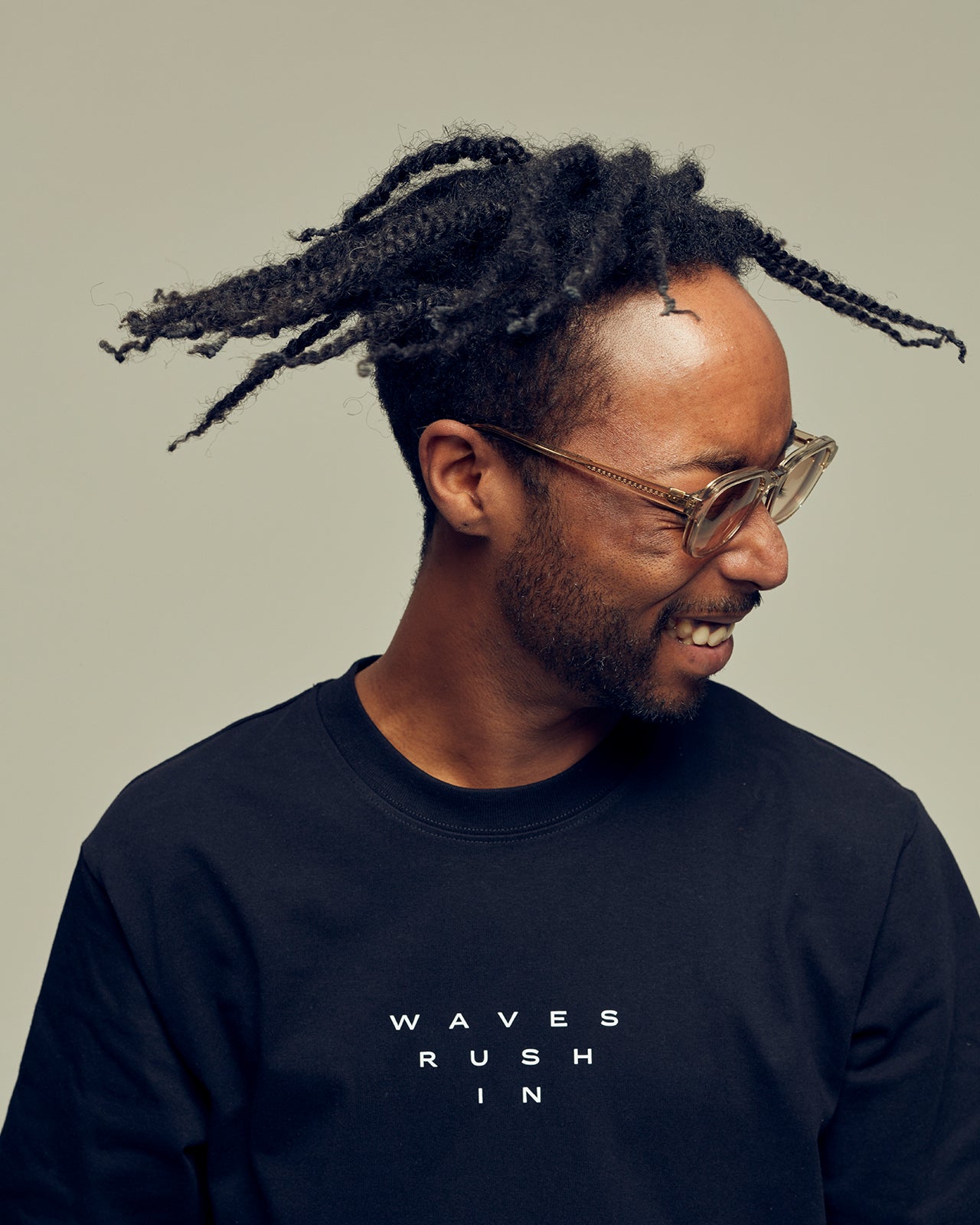 WAVES RUSH IN oversized organic cotton unisex t-shirt