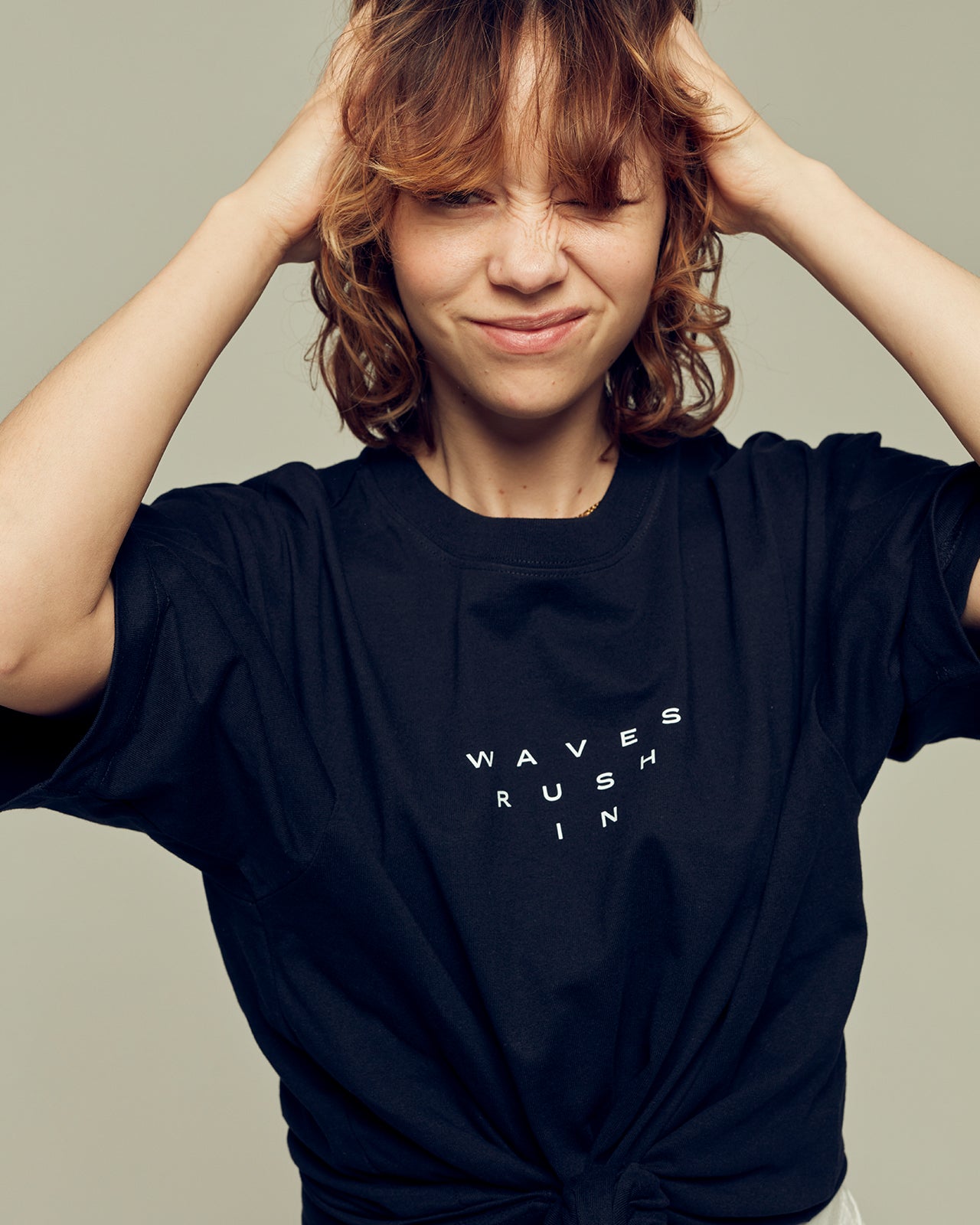 WAVES RUSH IN oversized organic cotton unisex t-shirt