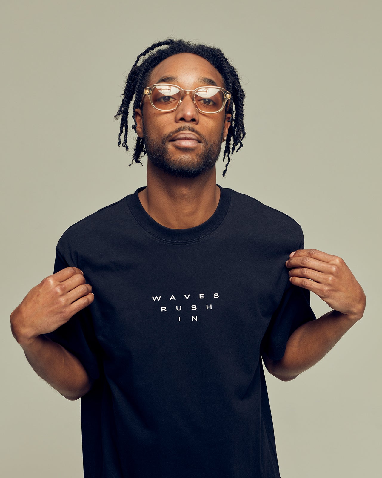 WAVES RUSH IN oversized organic cotton unisex t-shirt