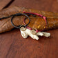 'Waves Rush In' Hand Crafted Bracelet, Braided Lace & Brass