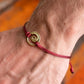 'Waves Rush In' Hand Crafted Bracelet, Braided Lace & Brass